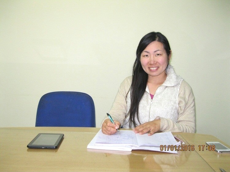 Ms. Yuki from Chuoshi, Yamanshi prefecture, Japan<br>obtaining Astrology lessons from Dr.A.S.Kalra